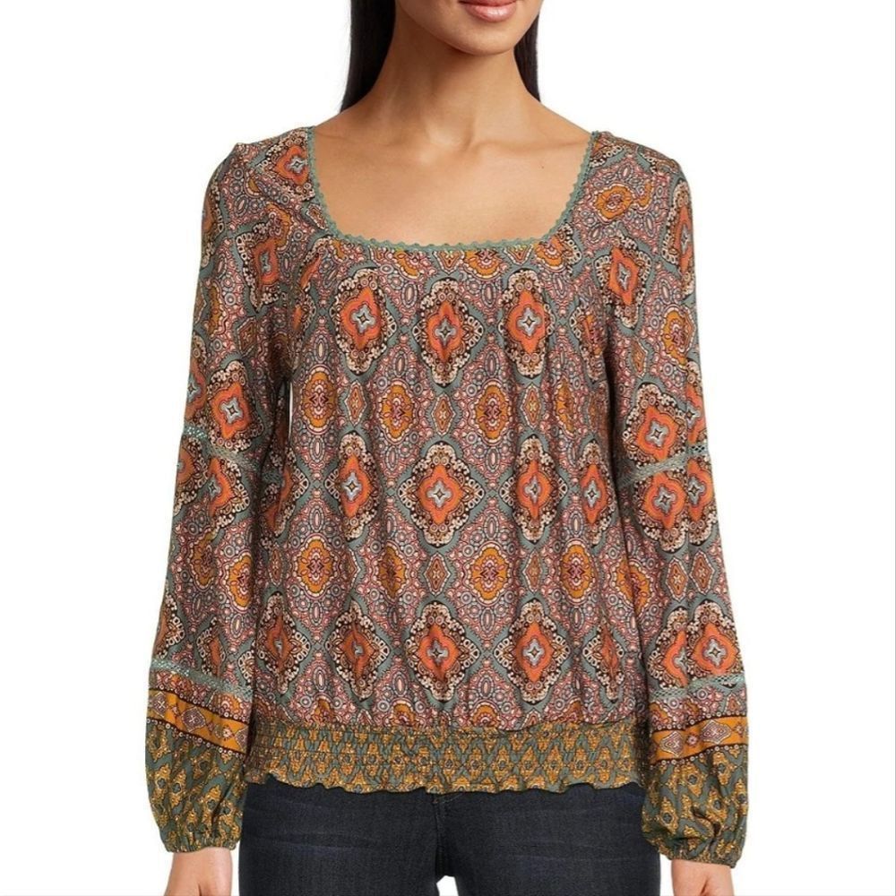 Democracy Multicolor Patterned Blouse - image 1